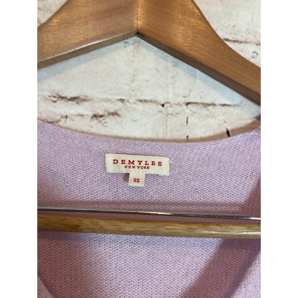 Demylee NY Cashmere Sweater Women XS Oversized Lilac Purple Soft Girl Boxy Tunic - Picture 5 of 14